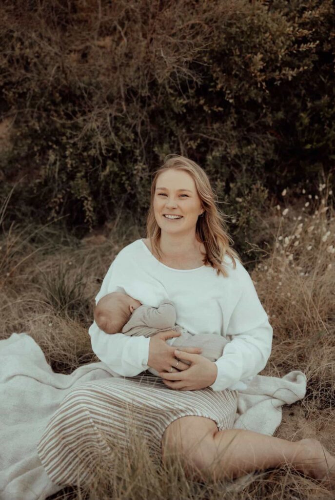Mother breastfeeding baby